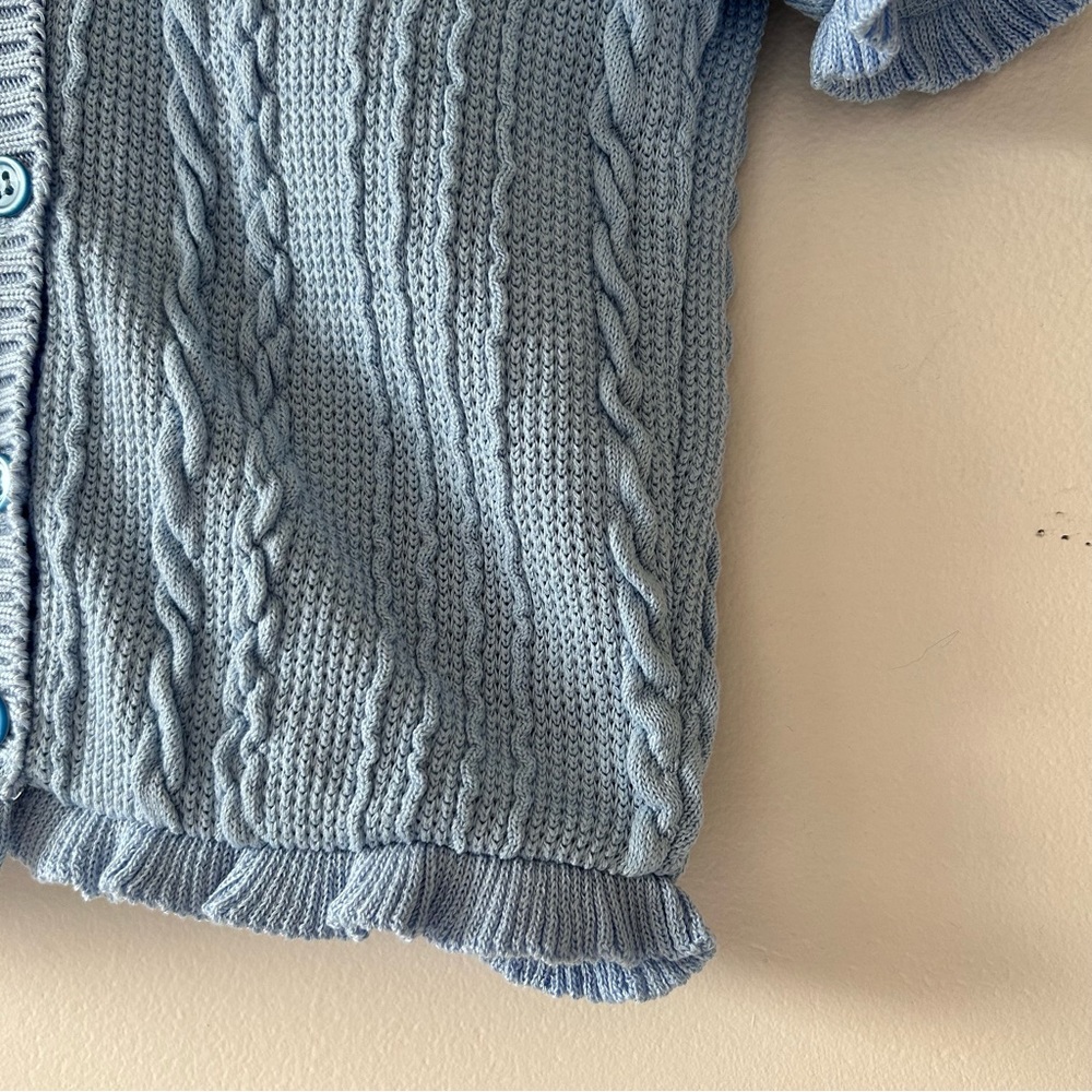 ZARA | Ruffle-Style Cropped Button-Down Top - Picture 6 of 6
